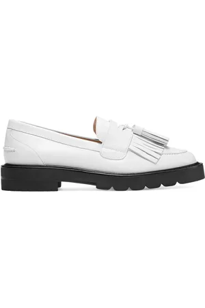 Stuart Weitzman Skor, Dam, 40 1/2 EU, Läder, Eleganta Mila Lift Loafers med kraftig sula