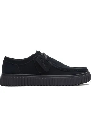 Clarks Skor, Herr, 43 EU, Mocka, Svarta mockasneakers