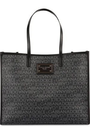 Dolce & Gabbana Väska, Herr, ONE Size, Läder, Stilfullt Läder Trimmat Tote Väska
