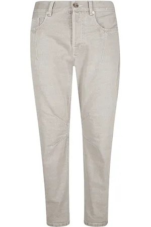 ELEVENTY Jeans, Herr, W38, Denim, Denimbyxor med avslappnad passform och veck