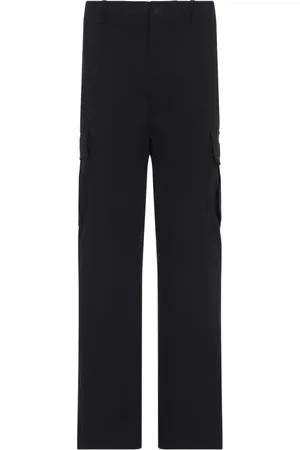 Moncler Byxor, Herr, L, Bomull, Svart Stiliga Bomull Elastan Byxor