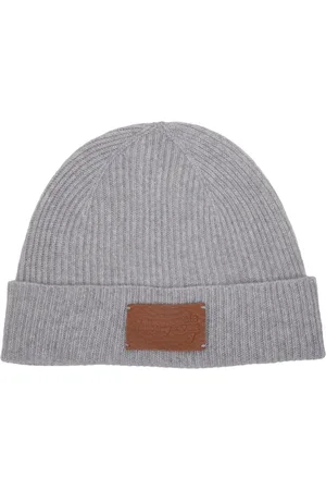 ELEVENTY Accessoarer, unisex, ONE Size, Läder, Mössa i ull och läder