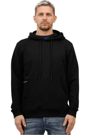 Dondup Sweatshirts & Hoodies, Herr, XL, Bomull, Hoodie med tryck fram och känguruficka