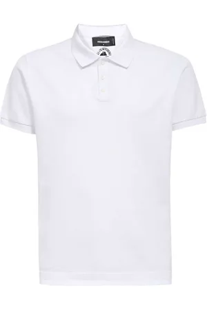 Dsquared2 Topp, Herr, M, Bomull, Pikétröja i bomull med ribbad krage och logotyp