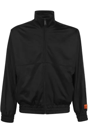 Heron Preston Sweatshirts & Hoodies, Herr, S, Bomull, Broderad Logotyp Full Zip Hoodie