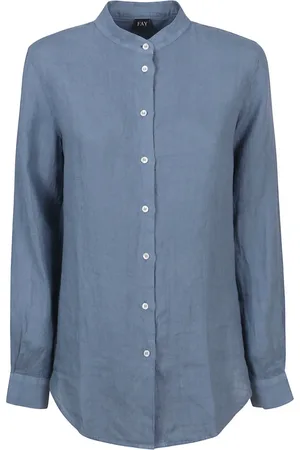 FAY Blusar & Skjortor , Dam, S, Linne, Clear Linen Shirt