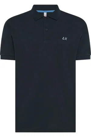 sun68 Topp, Herr, 3Xl, Bomull, Blå Pikétröjor Kortärmad