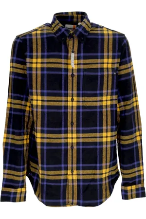 Timberland Skjorta, Herr, S, Bomull, Klassisk Rutig Flanellskjorta