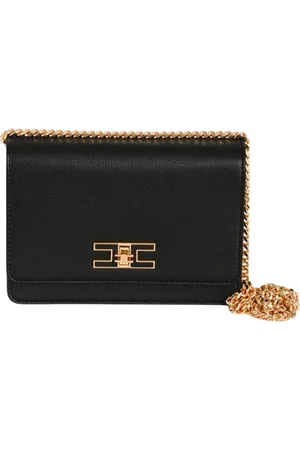 Elisabetta Franchi Väska, Dam, ONE Size, Läder, Liten axelväska med logotypapplikation