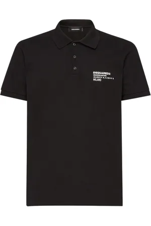Dsquared2 Topp, Herr, XL, Bomull, Pikétröja med logotypapplikation