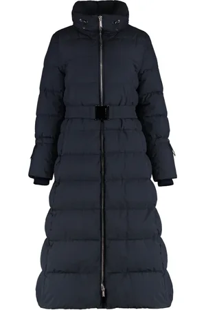 MOORER Kappa, Dam, S, Polyester, Lång dunjacka med bälte