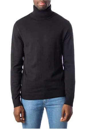 JACK & JONES Stickade tröjor & koftor, Herr, XS, Bomull, Herr Stickad Rullkrage Tröja