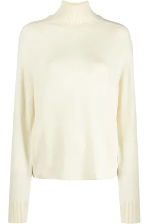 FORTE FORTE Stickade tröjor & koftor, Dam, S, Vanilla Cashmere Turtleneck