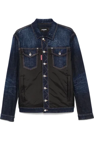 Dsquared2 Jacka, Herr, S, Denim, Tvåfärgad denimjacka med knäppning