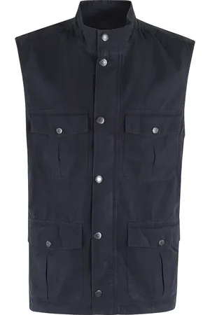 Barbour Jacka, Herr, L, Bomull, Blå Bomull Gilet Corbridge Stil