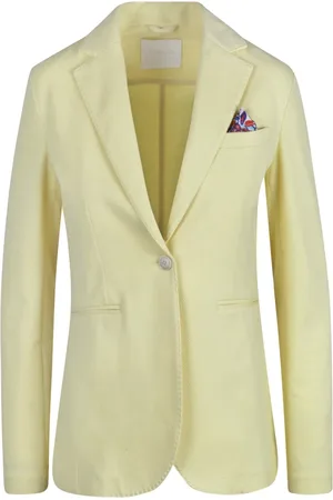 Circolo Jacka, Dam, L, Bomull, Piquet Blazer med Revers och Fickor