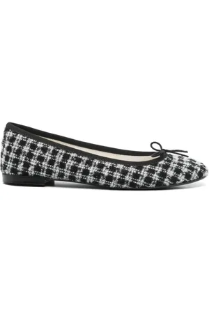 Repetto Skor, Dam, 38 EU, Tweed, Tweed Ballerina Ballet Flats Noir