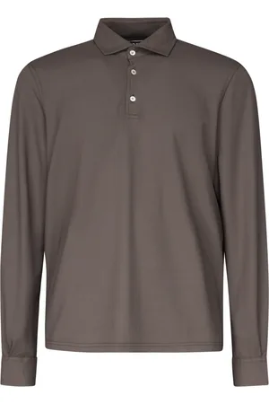 FEDELI Topp, Herr, M, Bomull, Bruna T-shirts och Polos med Krage