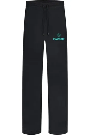 FLÂNEUR Flâneur, Byxor, Herr, L, Bomull, Svarta Flower Doodle Sweatpants