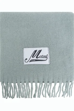 Marni Accessoarer, Dam, ONE Size, Sjal med logotypapplikation