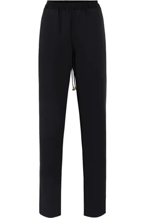 Elisabetta Franchi Byxor, Dam, 2Xs, Polyester, Svarta Joggerbyxor med Satinband