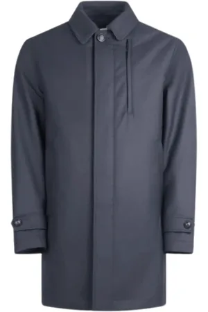 Duno Kappa, Herr, L, Polyester, Grå Långärmad Kappa med Knappstängning