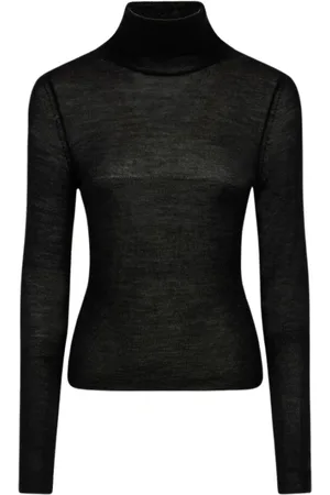 Roberto Cavalli Stickade tröjor & koftor, Dam, M, Silk/Wool Blend Turtleneck Sweater
