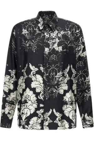 Roberto Cavalli Skjorta, Herr, L, Skjorta i brokadtryckt siden