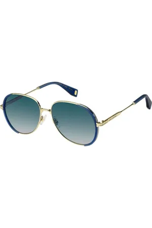 Marc Jacobs Accessoarer, Dam, ONE Size, Gyllene Metallsolglasögon