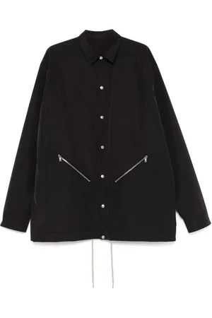 Rick Owens Jacka, Herr, L, Polyester, Svart Tourrock med Tryckknappstängning