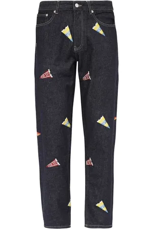 Les Deux Jeans, Herr, W31, Bomull, Jeans med Kontrastsömmar och Applikationer i Bomull