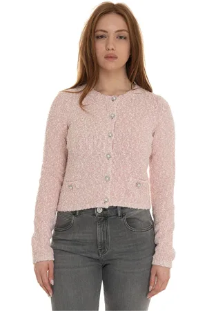 Guess Stickade tröjor & koftor, Dam, XL, Bomull, Chanel-stil jacka med Lurex-detaljer