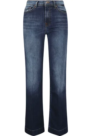 7 for all Mankind Jeans, Dam, W26, Utsvängda Jeans med Knäppning