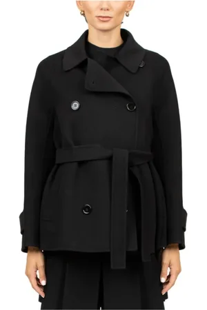 Max Mara Kappa, Dam, L, Kort svart ullkappa