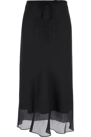 DUNST Kjol, Dam, L, Polyester, Lagerkjol i satin
