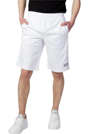 EA7 Shorts, Herr, S, Bomull, Enfärgade bomullsshorts med sidfickor