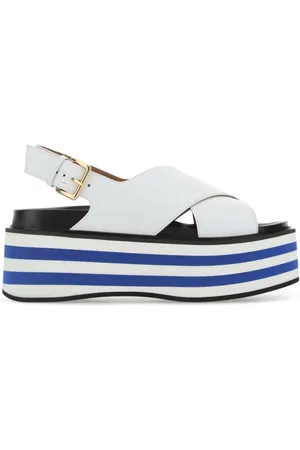 Marni Skor, Dam, 38 EU, Läder, Flatsandaler