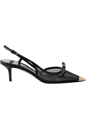 Elisabetta Franchi Skor, Dam, 38 EU, Läder, Bow Slingback Pumps