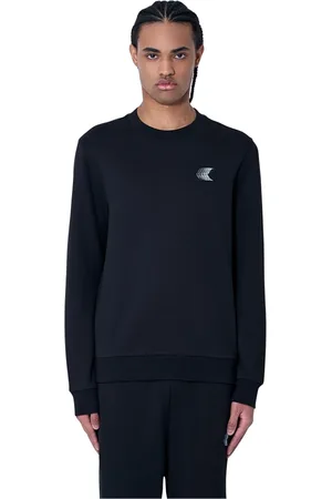 Moncler Sweatshirts & Hoodies, Herr, M, Bomull, Bomullsjersey Logo Motif Sweatshirt