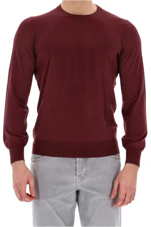 Brunello Cucinelli Stickade tröjor & koftor, Herr, M, Kashmir, Kashmirull Crewneck Tröja
