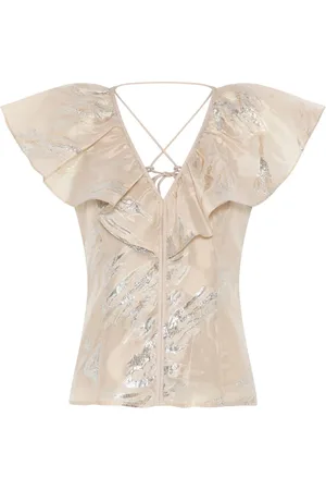 Bruuns Bazaar Blusar & Skjortor , Dam, S, Polyester, Dramatic Ruffle Top