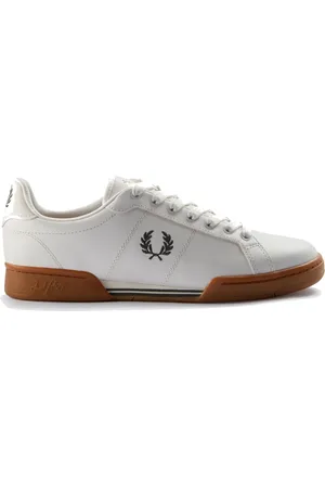 Fred Perry Skor, Herr, 40 EU, Läder, Tennissneakers i läder med kontrasterande häl och detaljer