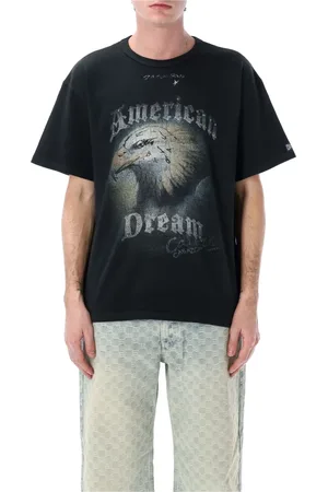 MISBHV Topp, Herr, L, Bomull, Svart American Dream Grafisk T-shirt