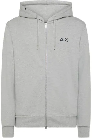 sun68 Sweatshirts & Hoodies, Herr, M, Bomull, Bomulls Sweatshirt med Hette og Glidelås
