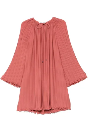Lanvin Klänning, Dam, S, Polyester, Peach Ruffled Trim Blouse