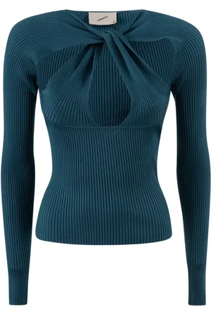 COPERNI Stickade tröjor & koftor, Dam, XS, Peacock Top