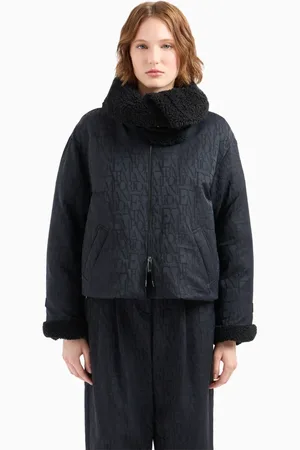 Emporio Armani Jacka, Dam, M, Fuskpäls, Lyxig Jacka i Ullmix