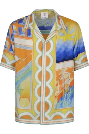 Casablanca Skjorta, Herr, L, Surreal Pool Silk Twill Shirt