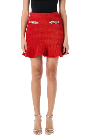 Self-Portrait Kjol, Dam, M, Bomull, Cozy Knit Mini Skirt