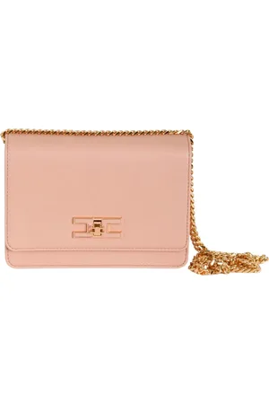 Elisabetta Franchi Väska, Dam, ONE Size, Läder, Liten axelremsväska med logotyp